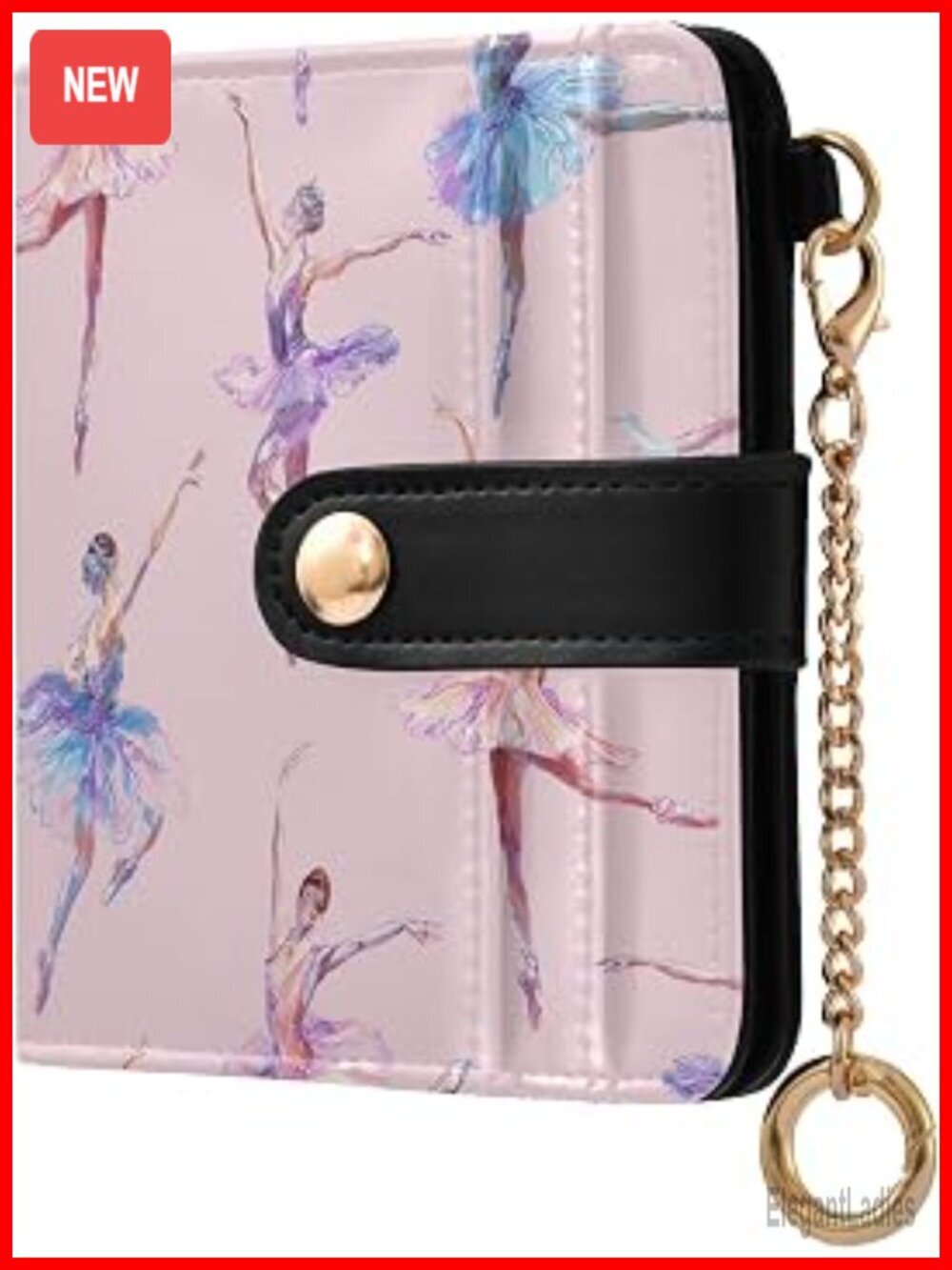 Slim RFID Blocking Bifold Wallet with Zipper Coin Pocket and ID Window